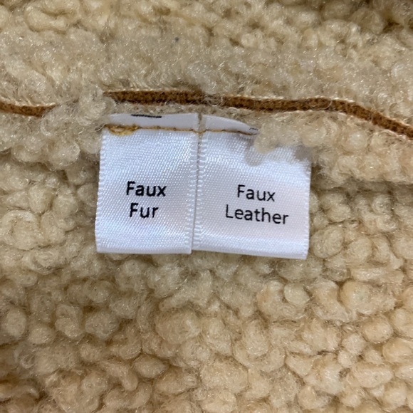 Chelsea &Theodore Faux Suede Shearling Jacket SizeS Women - Picture 7 of 7